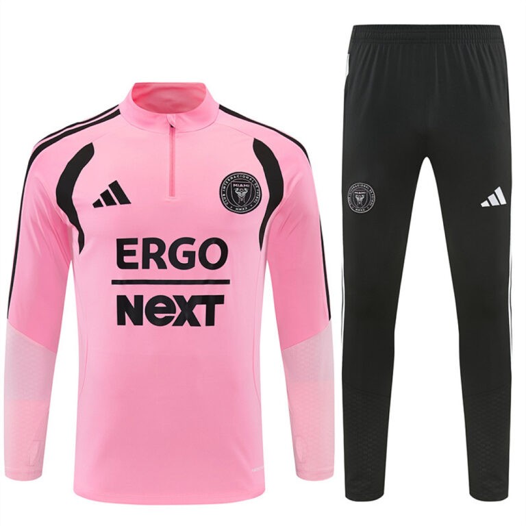 Mens Inter Miami CF 2026/27 Half-zip Pink Tracksuit