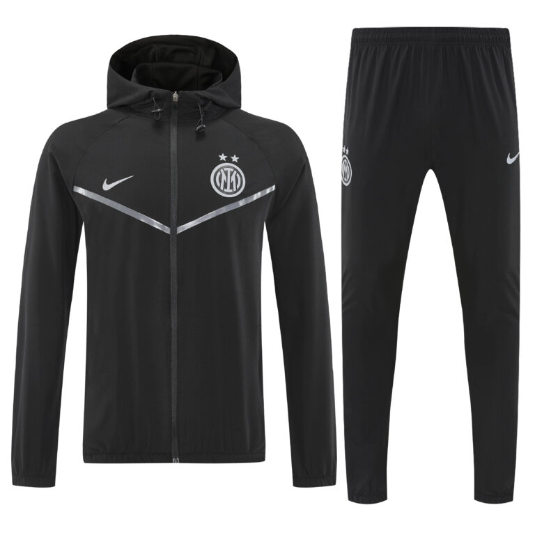 Mens Inter Milan 2026/27 Windbreaker Suit Black Jacket