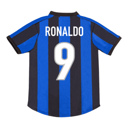 Mens Inter Milan Retro Home Jersey – Ronaldo 9