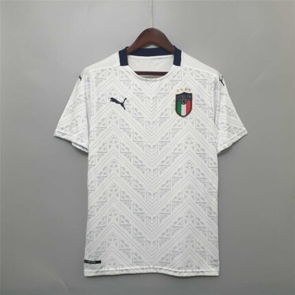 Mens Italy 2020 Away White Retro Style Jersey