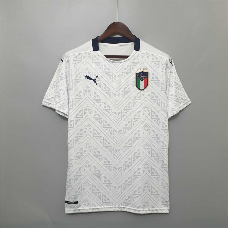 Mens Italy 2020 Away White Retro Style Jersey