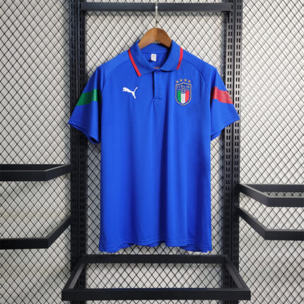 Mens Italy 2023 Blue Polo