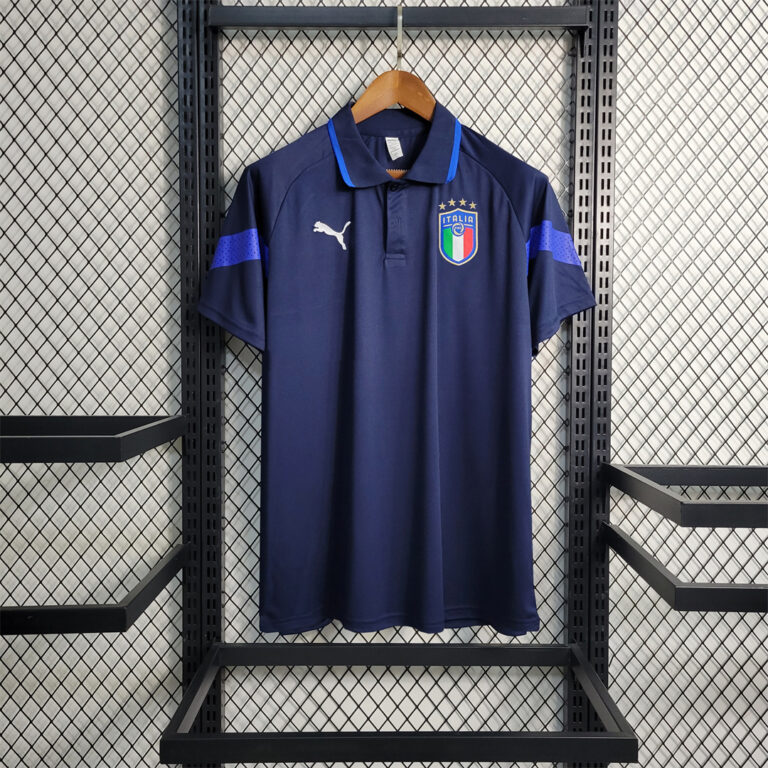 Mens Italy 2023 Royal Blue Polo