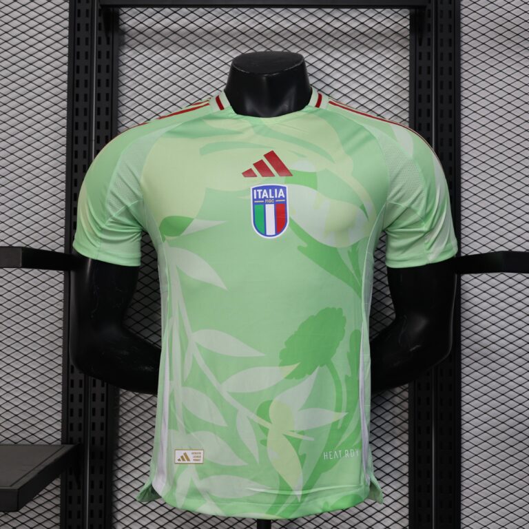 Mens Italy 2025 Green Training Jersey Player Version
