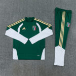 Mens Italy 2026 World Cup Half-zip Green Tracksuit