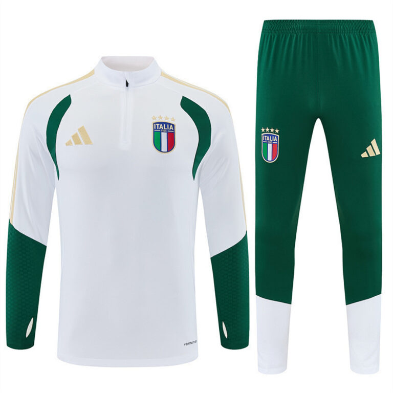 Mens Italy 2026 World Cup Half-zip White Tracksuit
