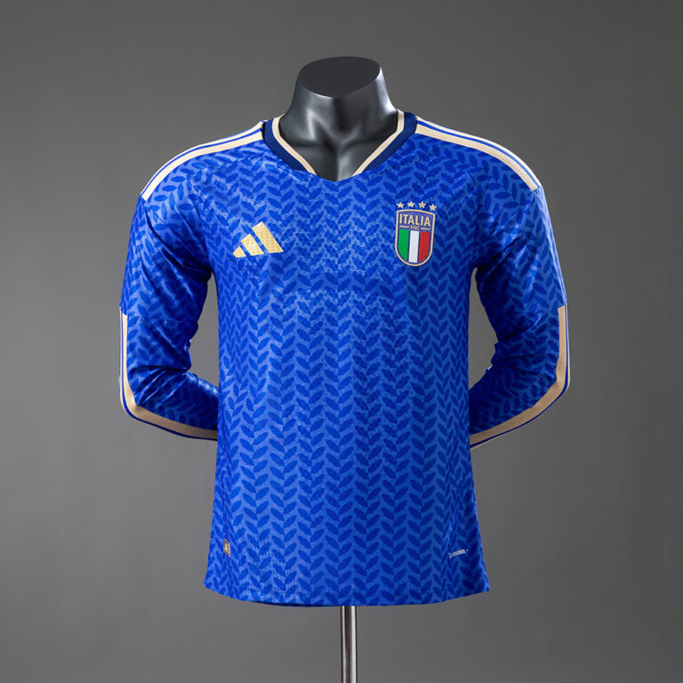 Mens Italy 2026 World Cup Home World Cup Long Sleeve Jersey Player Version