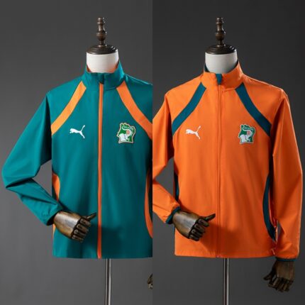 Mens Ivory Coast 2026 World Cup Reversible Windbreaker Green Jacket