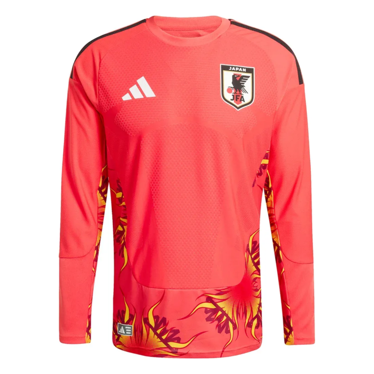 Mens Japan 2026 World Cup Goalkeeper World Cup LS Red Long Sleeve Jersey