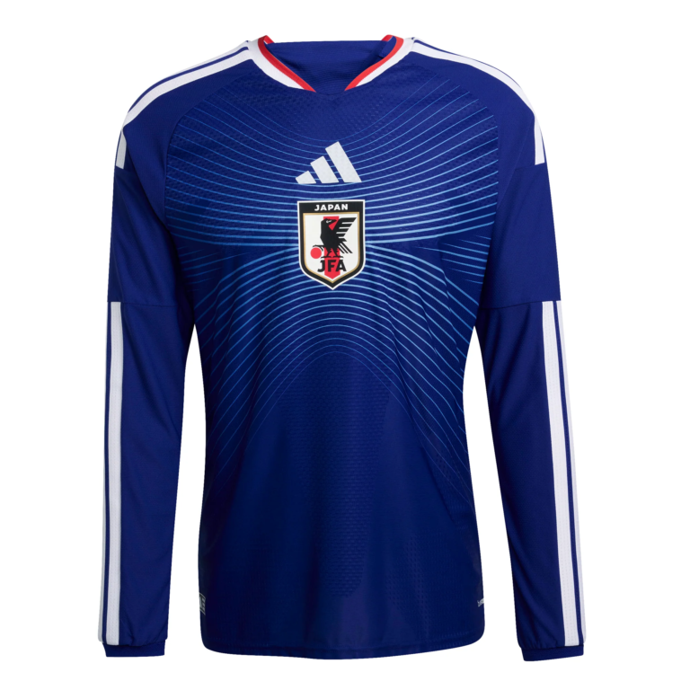 Mens Japan 2026 World Cup Home World Cup Long Sleeve Jersey Player Version