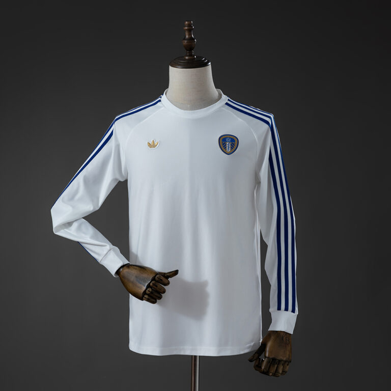 Mens Leeds United F.C. Terrace Icons White T Long Sleeve Jersey