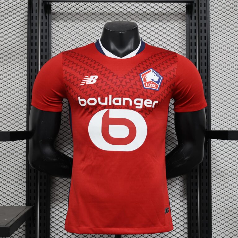 Mens Lille OSC 2024/25 Home Jersey Player Version