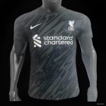 Mens Liverpool 2024/25 Goalkeeper Black Jersey Player Version