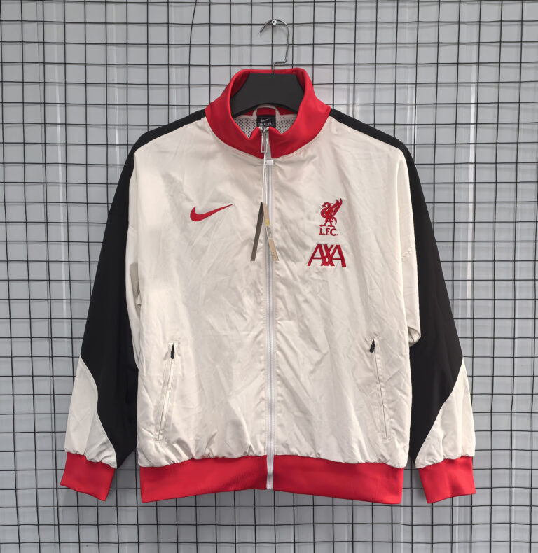 Mens Liverpool 2024/25 Windbreaker White Jacket