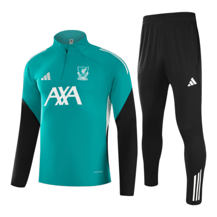 Mens Liverpool 2025/26 1 4 Zip Green Tracksuit