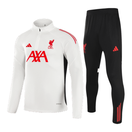 Mens Liverpool 2025/26 1 4 Zip White Tracksuit