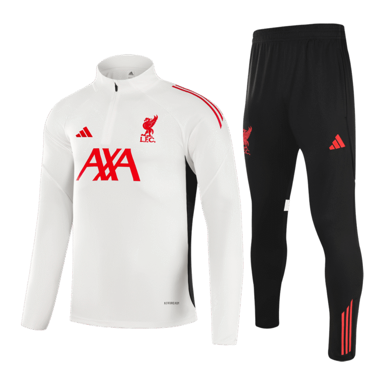 Mens Liverpool 2025/26 1 4 Zip White Tracksuit