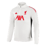 Mens Liverpool 2025/26 1 4 Zip White Tracksuit