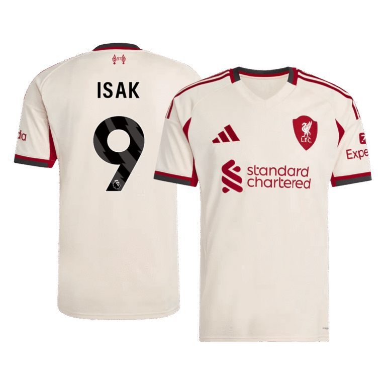 Mens Liverpool 2025/26 Away Jersey – Isak 9
