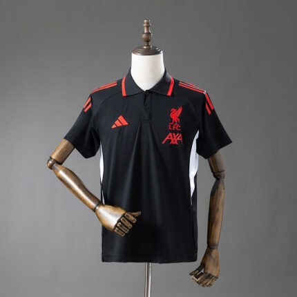 Mens Liverpool 2025/26 Black Polo