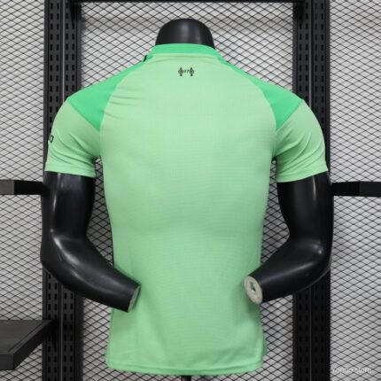 Mens Liverpool 2025/26 Goalkeeper Green Jersey Player Version