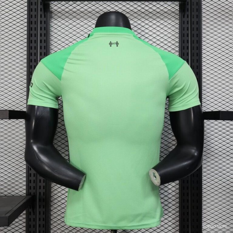 Mens Liverpool 2025/26 Goalkeeper Green Jersey Player Version