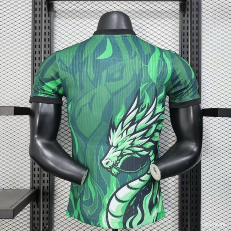 Mens Liverpool 2025/26 Green with Dragon Pattern Jersey Player Version