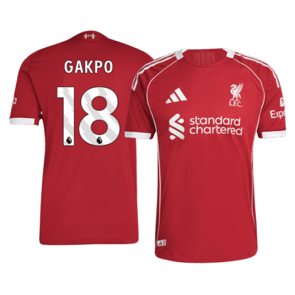 Mens Liverpool 2025/26 Home Jersey – Gakpo 18