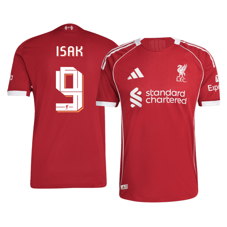 Mens Liverpool 2025/26 Home Jersey – Isak 9