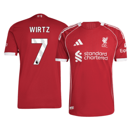 Mens Liverpool 2025/26 Home Jersey – Wirtz 7