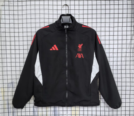 Mens Liverpool 2025/26 Windbreaker Black Jacket