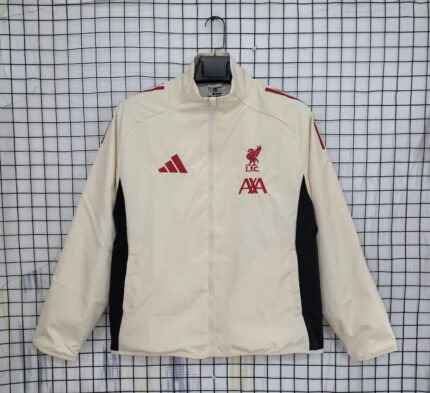 Mens Liverpool 2025/26 Windbreaker White Jacket