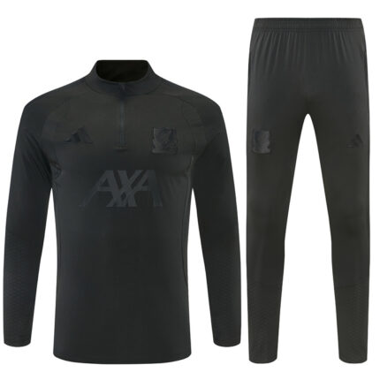 Mens Liverpool 2026/27 All Black Half-zip Tracksuit