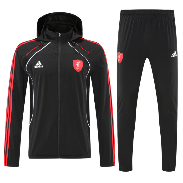 Mens Liverpool 2026/27 Windbreaker Suit Black Jacket