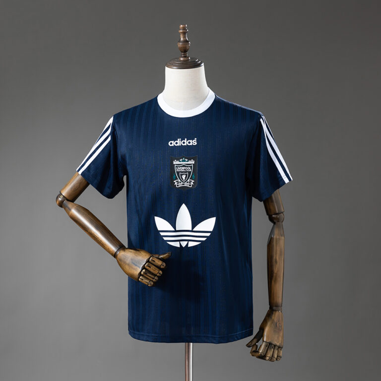 Mens Liverpool Polyester T- 95 Navy Blue Jersey