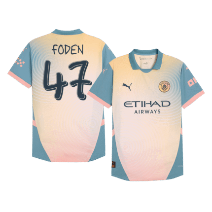 Mens Manchester City 2025/26 Fourth Jersey – Foden 47 Player Version
