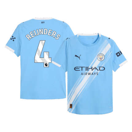 Mens Manchester City 2025/26 Home Jersey – Reijnders 4 Player Version