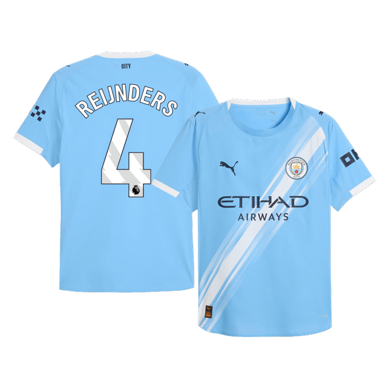 Mens Manchester City 2025/26 Home Jersey – Reijnders 4 Player Version