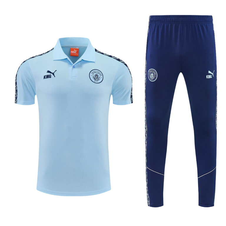 Mens Manchester City 2025/26 Suit Light Blue Polo