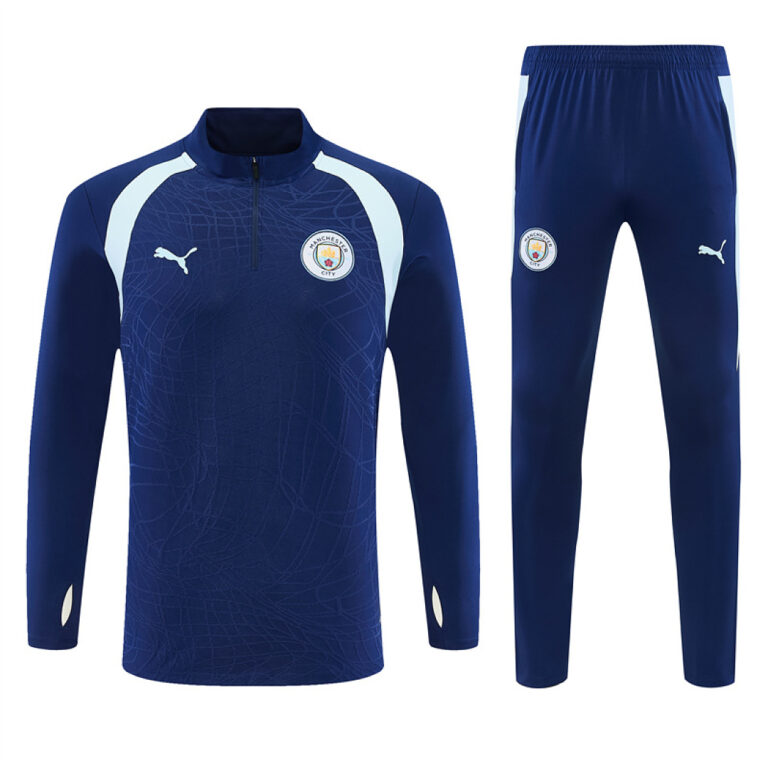 Mens Manchester City 2026/27 Half-zip Royal Blue Tracksuit