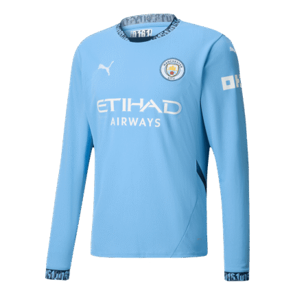 Mens Manchester City Home Long Sleeve Jersey