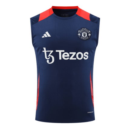 Mens Manchester United 2024/25 Top Navy Training Vest