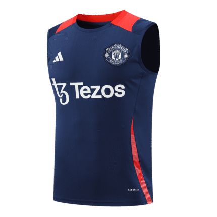 Mens Manchester United 2024/25 Top Navy Training Vest