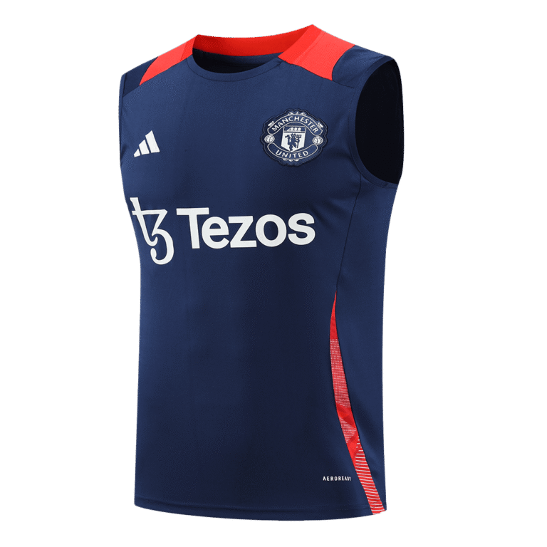 Mens Manchester United 2024/25 Top Navy Training Vest