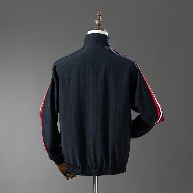 Mens Manchester United 2024/25 Trench Coat Reversible Black Windbreaker Jacket
