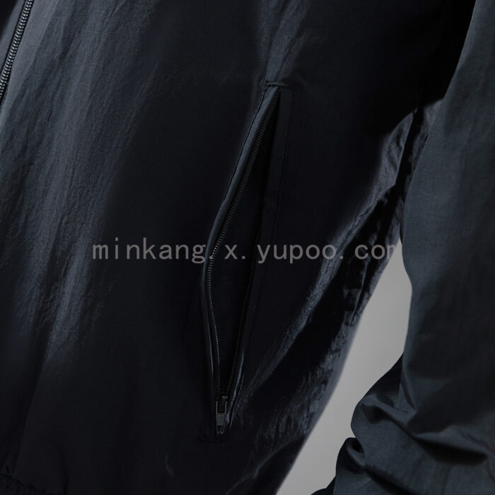 Mens Manchester United 2024/25 Trench Coat Reversible Black Windbreaker Jacket