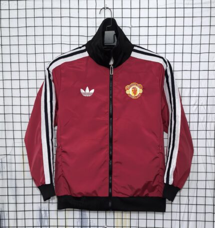 Mens Manchester United 2024/25 Windbreaker Red Jacket