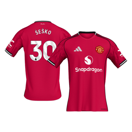 Mens Manchester United 2025/26 Home Jersey – Sesko 30