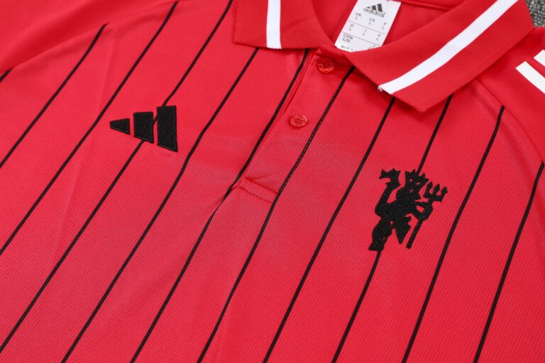 Mens Manchester United 2025/26 Suit Red Polo