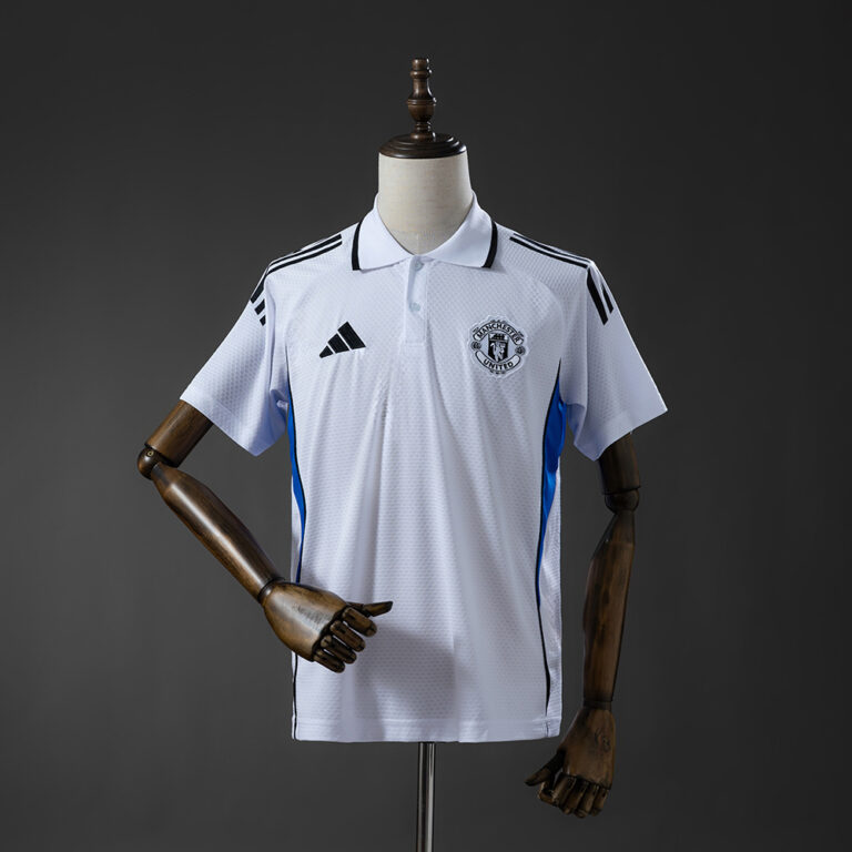 Mens Manchester United 2025/26 White Polo
